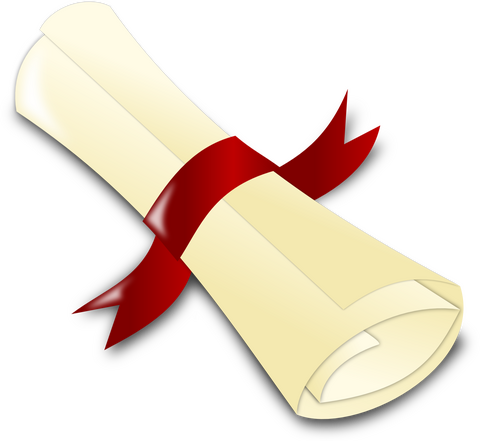Document rolled up and tied